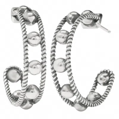 Brighton Women's Sonora Hoop Earrings In Silver In Metallic