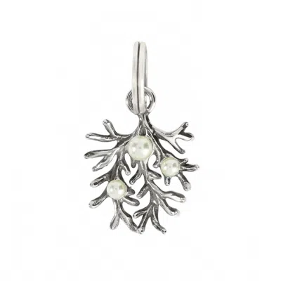 Brighton Women's Sunset Cove Sea Coral With Pearls Charm In Silver