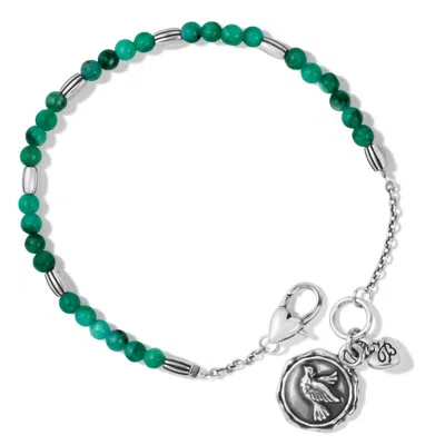 Brighton Women's Sweet Reflections Peace Bracelet In Silver-jade In Metallic