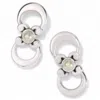 BRIGHTON WOMEN'S TAOS PEARL CROSS POST DROP EARRINGS IN SILVER