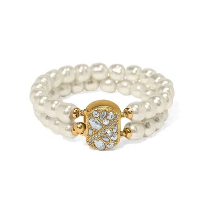 Brighton Women's Trust Your Journey Stretch Bracelet In Silver Pearl In Multi
