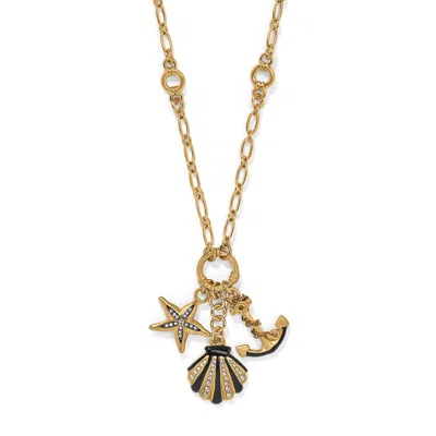 Brighton Women's Twilight Waters Trio Necklace In Gold-black In Neutral