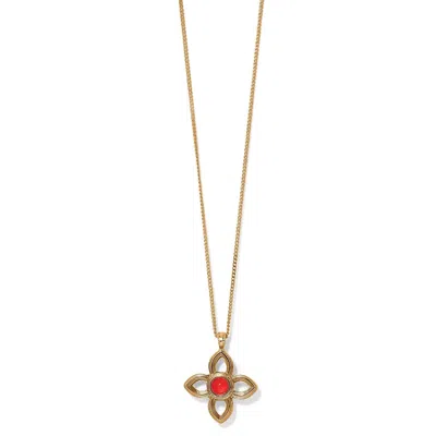 Brighton Women's Venetian Gems Flower Petite Necklace In Gold