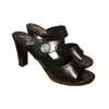Brighton Women Verse Heeled Sandal In Black Vacchetta In Multi