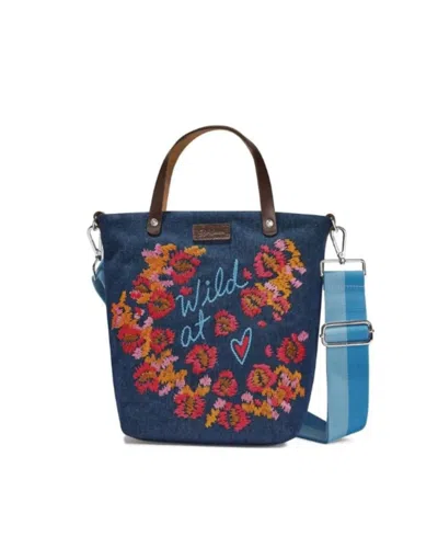 Brighton Women's Wild At Heart Tote In Blue In White