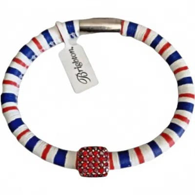 Brighton Women's Woodstock Bracelet In Red Blue Stripe In Multi