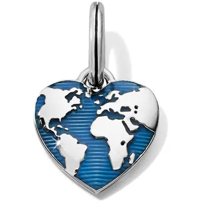 Brighton Women's World Love Heart Charm In Silver In Metallic