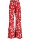 Brigitte Bamboo-print Trousers In Rot