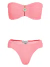 Brigitte Bandeau Bikini Set In Rosa