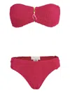 Brigitte Bandeau Bikini Set In Rot