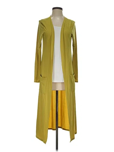 Pre-owned Brigitte Brianna Cardigan Sweater In Yellow