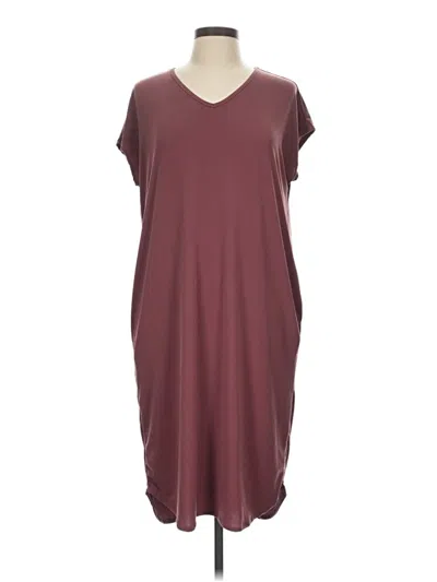 Pre-owned Brigitte Brianna Casual Dress In Burgundy