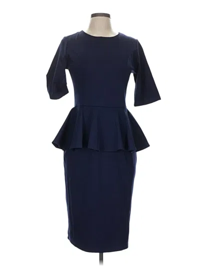 Pre-owned Brigitte Brianna Cocktail Dress In Blue