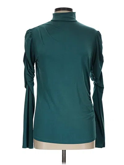 Pre-owned Brigitte Brianna Long Sleeve Top Teal Turtleneck Tops