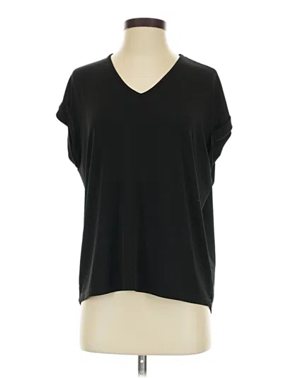 Pre-owned Brigitte Brianna Short Sleeve Top Black V-neck Tops