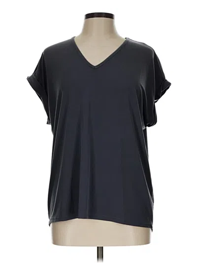 Pre-owned Brigitte Brianna Short Sleeve Top Black V-neck Tops