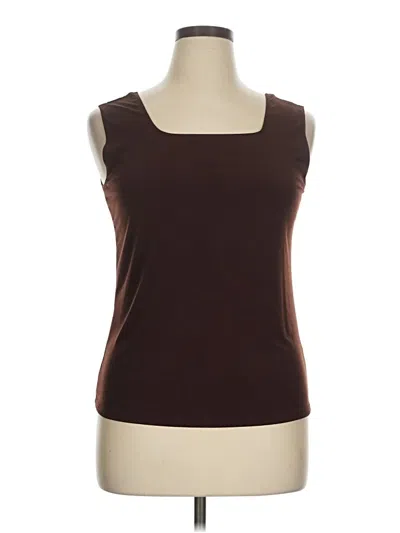 Pre-owned Brigitte Brianna Tank Top Brown Strapless Neckline Tops