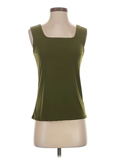 Pre-owned Brigitte Brianna Tank Top Green Square Neckline Tops