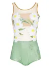 Brigitte Carnaval Bodysuit In Green