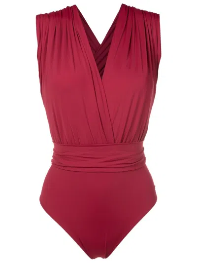 Brigitte Cross-back Swimsuit In Red