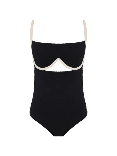 Brigitte Cut-out Swimsuit In Black