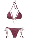 Brigitte Knot-detail Triangle-cup Bikini In Purple
