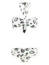 Brigitte Esmeraldas-print Bikini In White