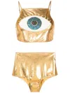 Brigitte Verzierter Bikini In Gold
