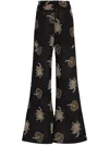 Brigitte Floral-print Trousers In Schwarz