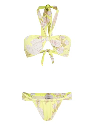 Brigitte Flores Bikini In Gelb