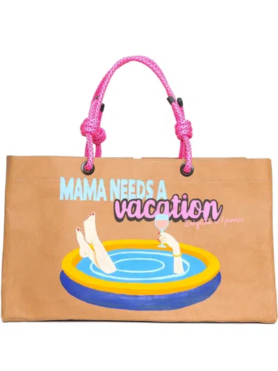Brigitte Graphic-print Beach Bag