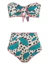 Brigitte Graphic-print Bikini Set In White
