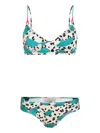 Brigitte Graphic-print Bikini Set In White