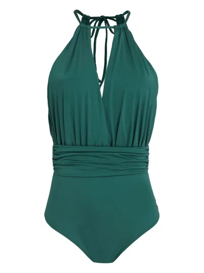 Brigitte Halterneck Maio Swimsuit In Green