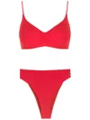 Brigitte High-leg Bikini Set In Red