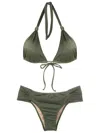 Brigitte Bikini Mit Knotendetail In Grün