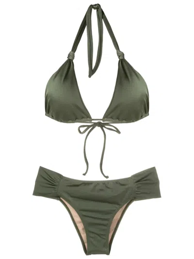 Brigitte Bikini Mit Knotendetail In Grün