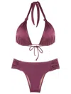 Brigitte Knot-detail Triangle-cup Bikini In Purple