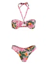 Brigitte Lemon-print Bikini Set In Pink