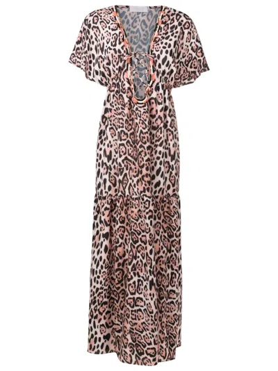 Brigitte Leopard-print Beach Dress In Brown