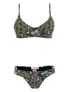 Brigitte Leopard-print Bikini Set In Grün
