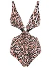 Brigitte Leopard-print One-piece Swimsuit In Brown