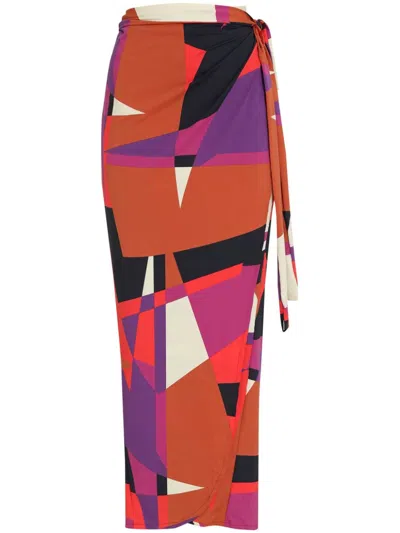 Brigitte Mila Beach Skirt In Red