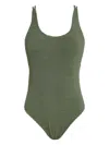 Brigitte Open-back Swimsuit In Green