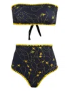 Brigitte Plane-print Bikini Set In Blue
