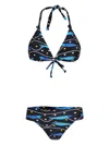Brigitte Sardines-print Bikini In Blue