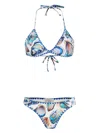 Brigitte Shell-print Bikini In Weiss