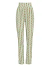 Brigitte Striped Trousers In Green