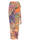 Brigitte Tropical-print Wrap Skirt In Multi