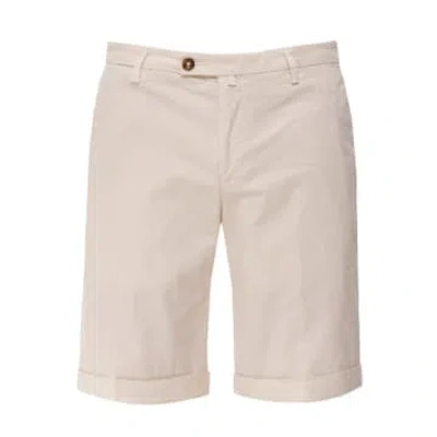 Briglia 1949 - Panna Cream Stretch Cotton Slim Fit Shorts Bg108 324127 013 In Neutrals